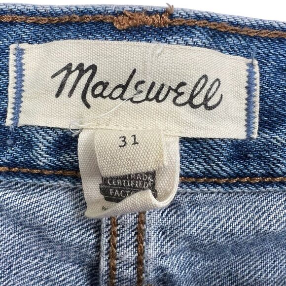 Madewell Denim Front Slit Midi Skirt Blue Size 31 - Picture 6 of 9